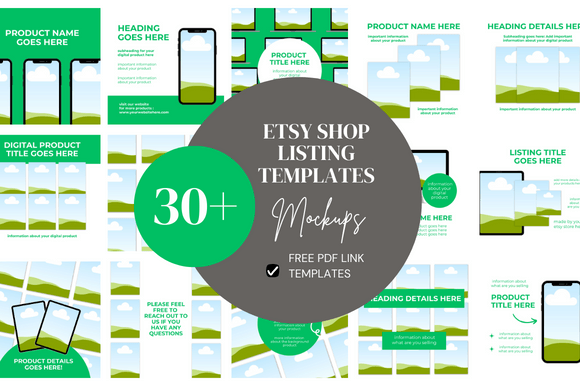 Elevate Your Etsy Shop with 30+ Digital Shop Templates