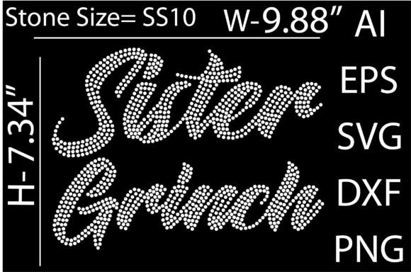 Get Festive with Sister Grinch Rhinestone Templates