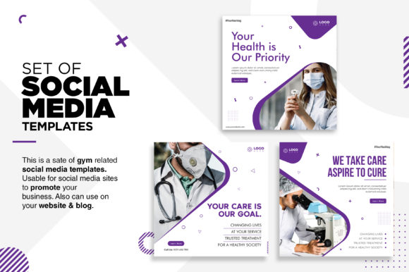 Health Social Media Post Templates: Professional Designs