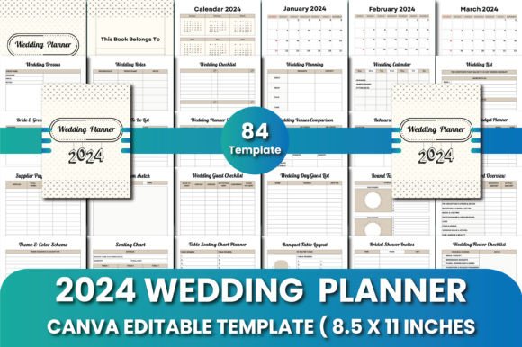 Simplify Your Big Day with 2024 Wedding Planner Canva Templates