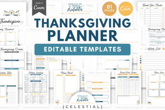 Simplify Your Feast with Thanksgiving Planner Canva Templates 5