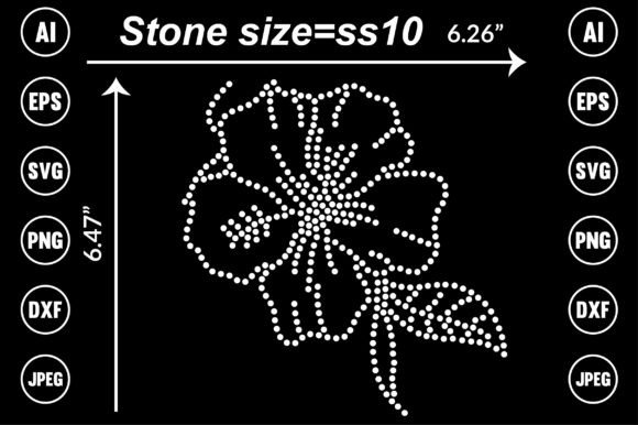 Stunning Flower Rhinestone Templates Design